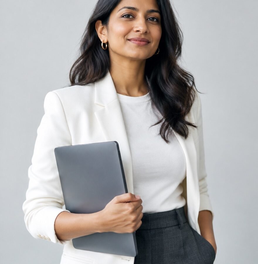 Marketing lead reviewing AI search results